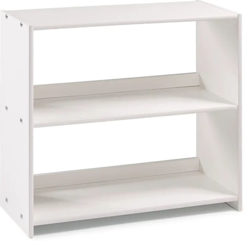 Louver White Loft Bookcase