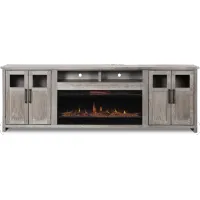 Maison Driftwood Gray Electric Fireplace TV Stand
