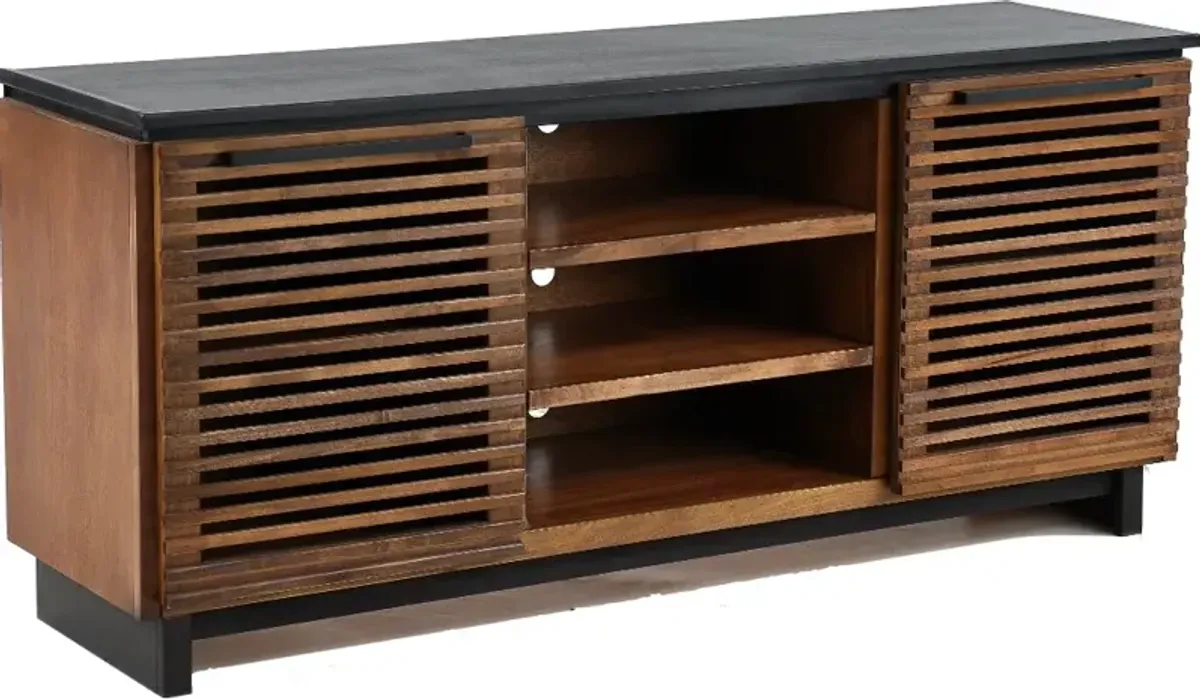 Graceland Bourbon and Black 63" TV Stand