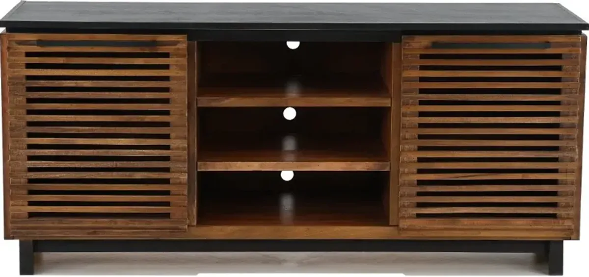 Graceland Bourbon and Black 63" TV Stand