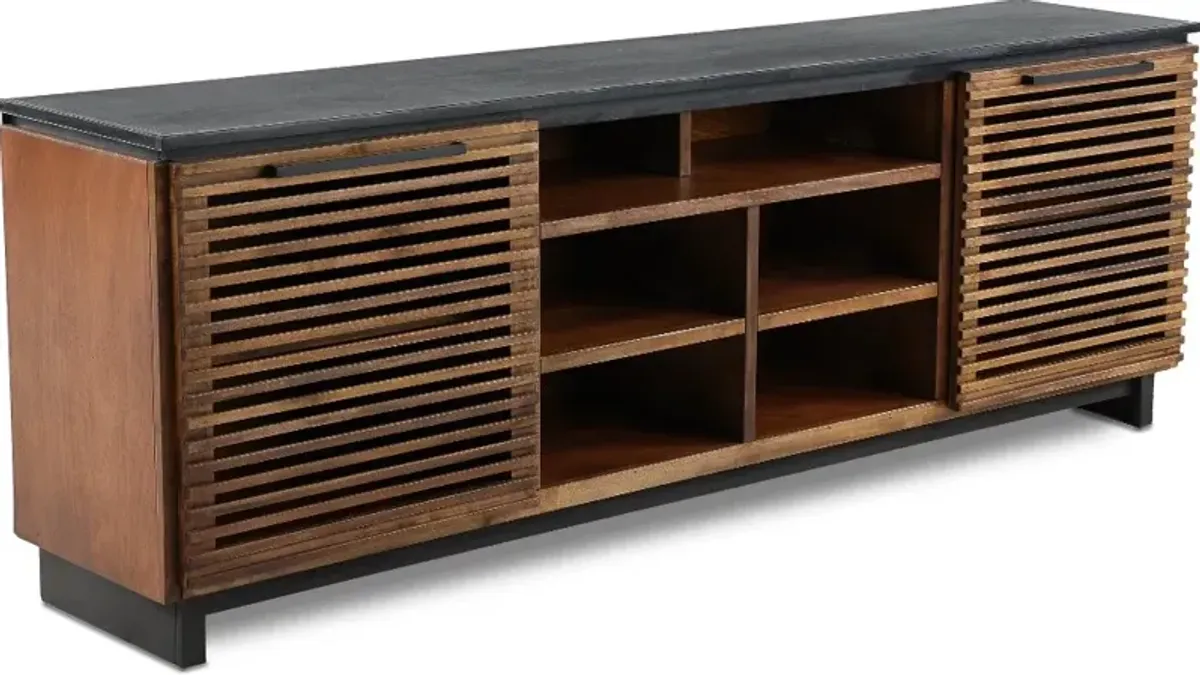 Graceland Bourbon and Black 85" TV Stand