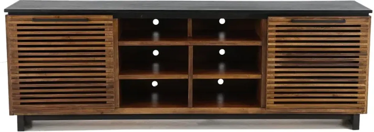 Graceland Bourbon and Black 85" TV Stand