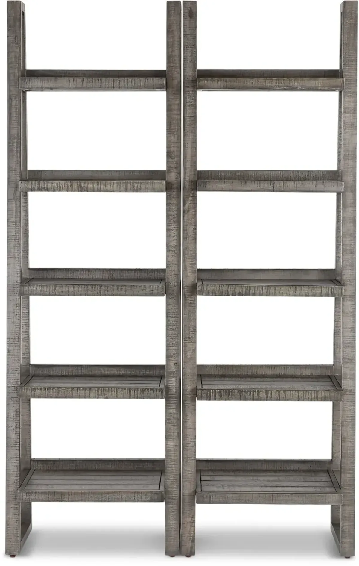 Tustin Stone Gray Set of Etagere Bookcases