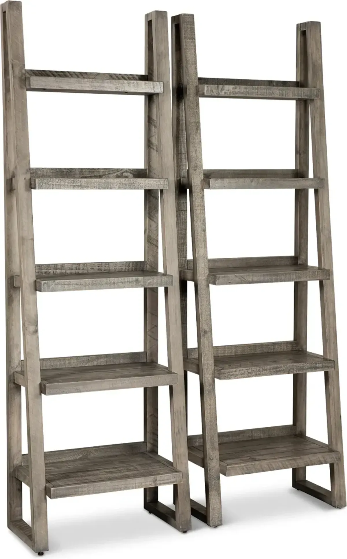 Tustin Stone Gray Set of Etagere Bookcases