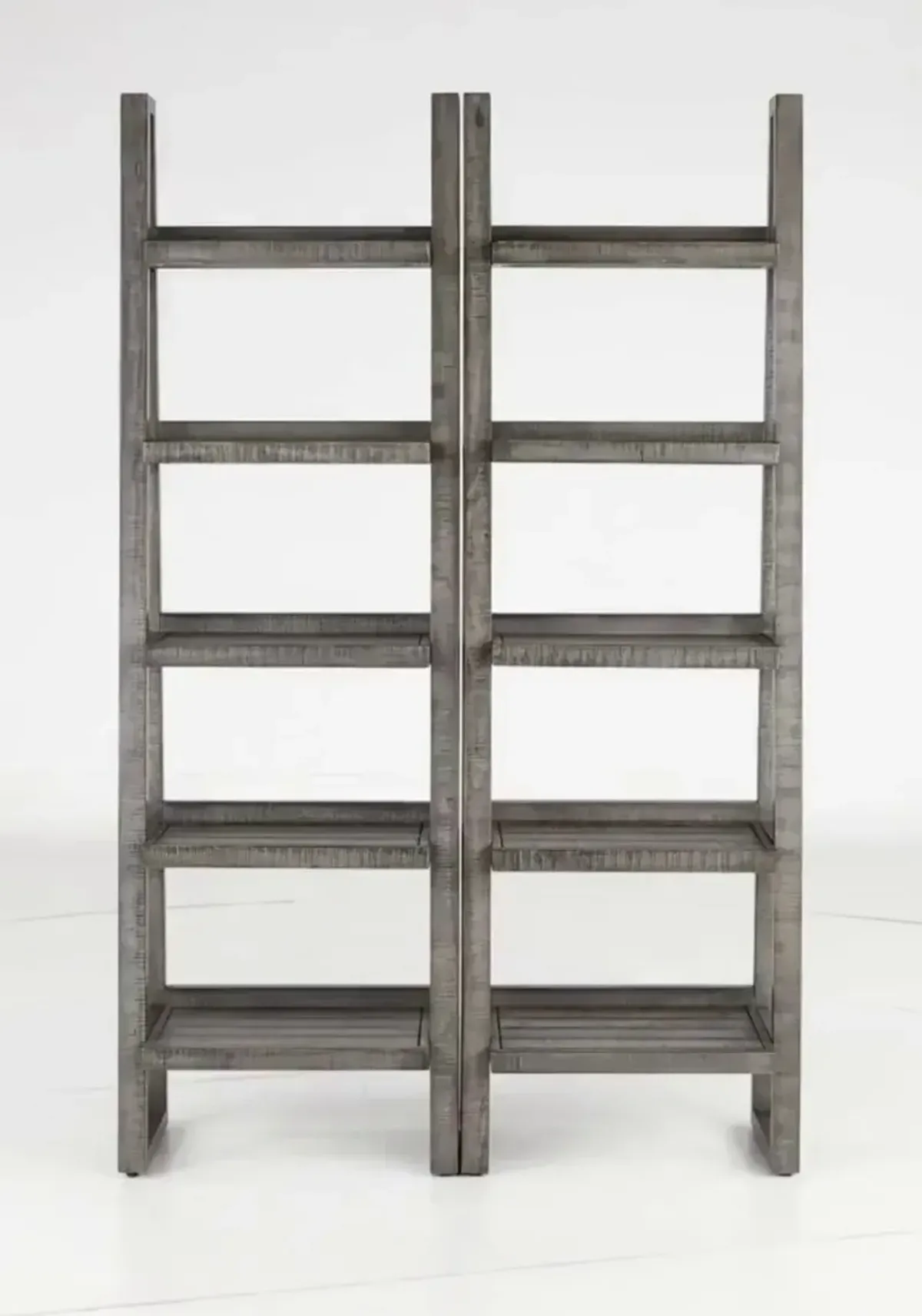 Tustin Stone Gray Set of Etagere Bookcases