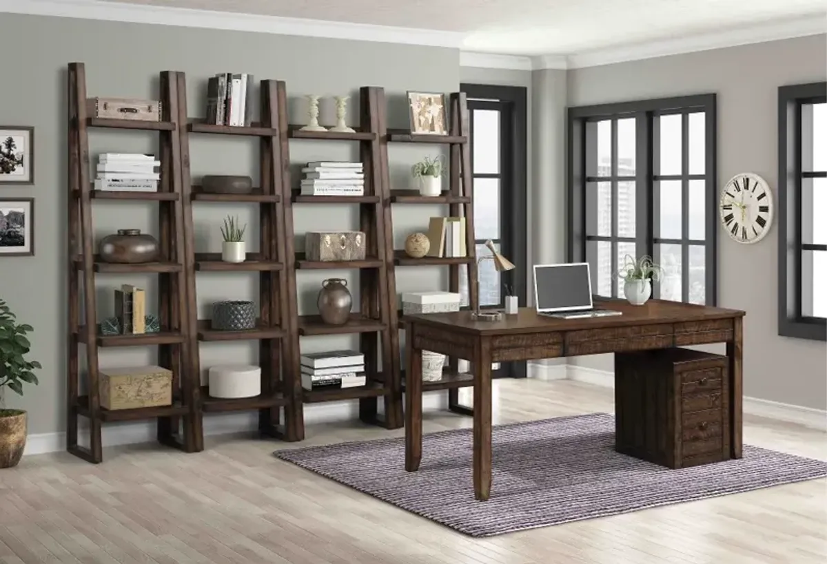 Tustin Stone Gray Set of Etagere Bookcases