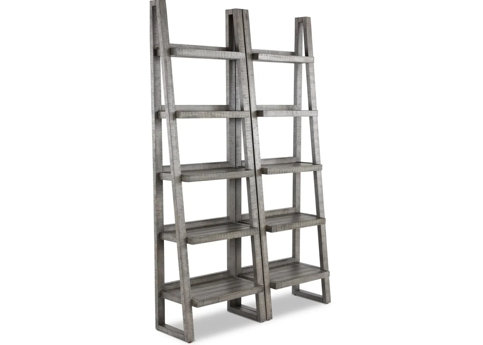 Tustin Stone Gray Set of Etagere Bookcases