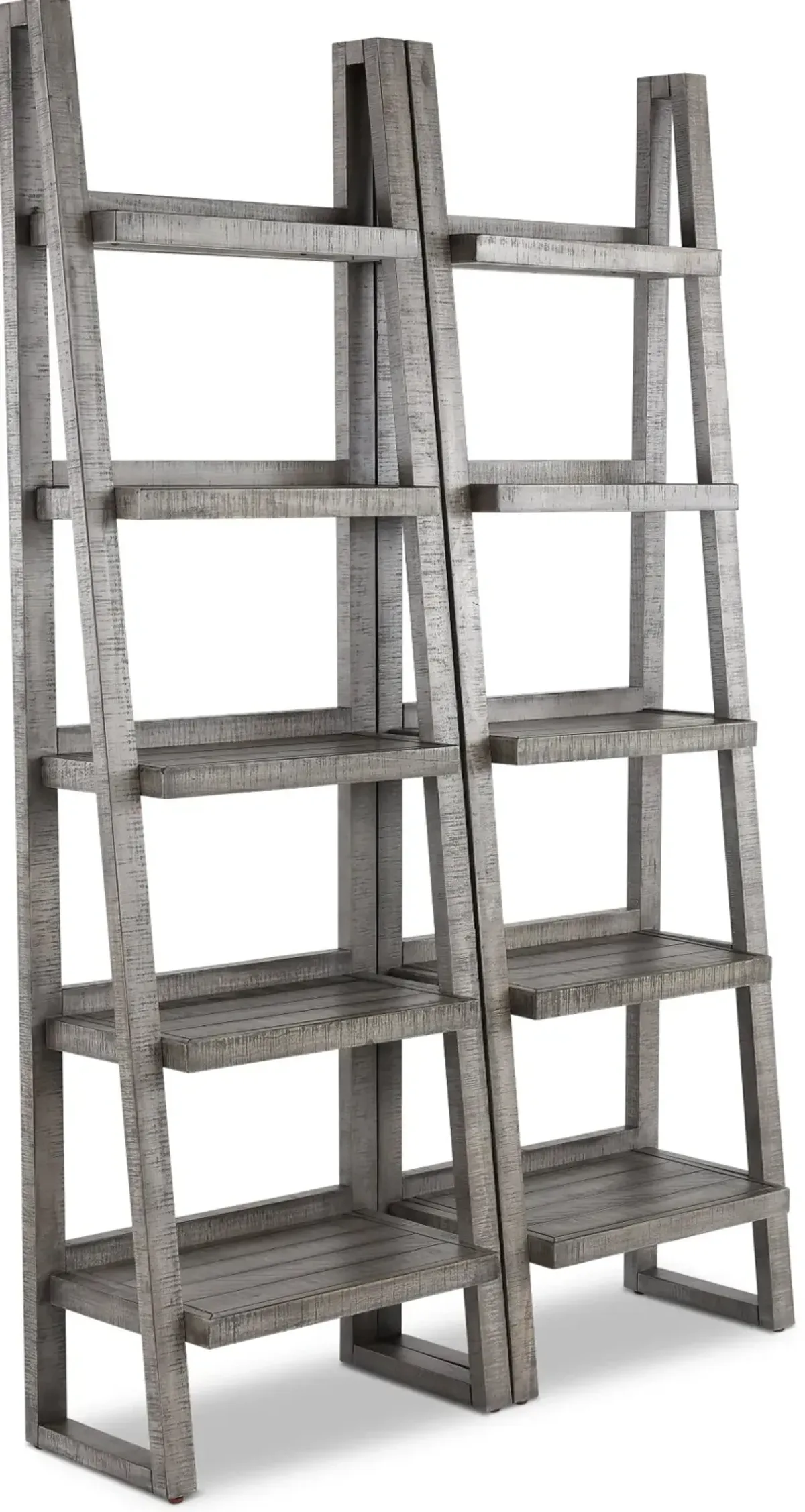 Tustin Stone Gray Set of Etagere Bookcases