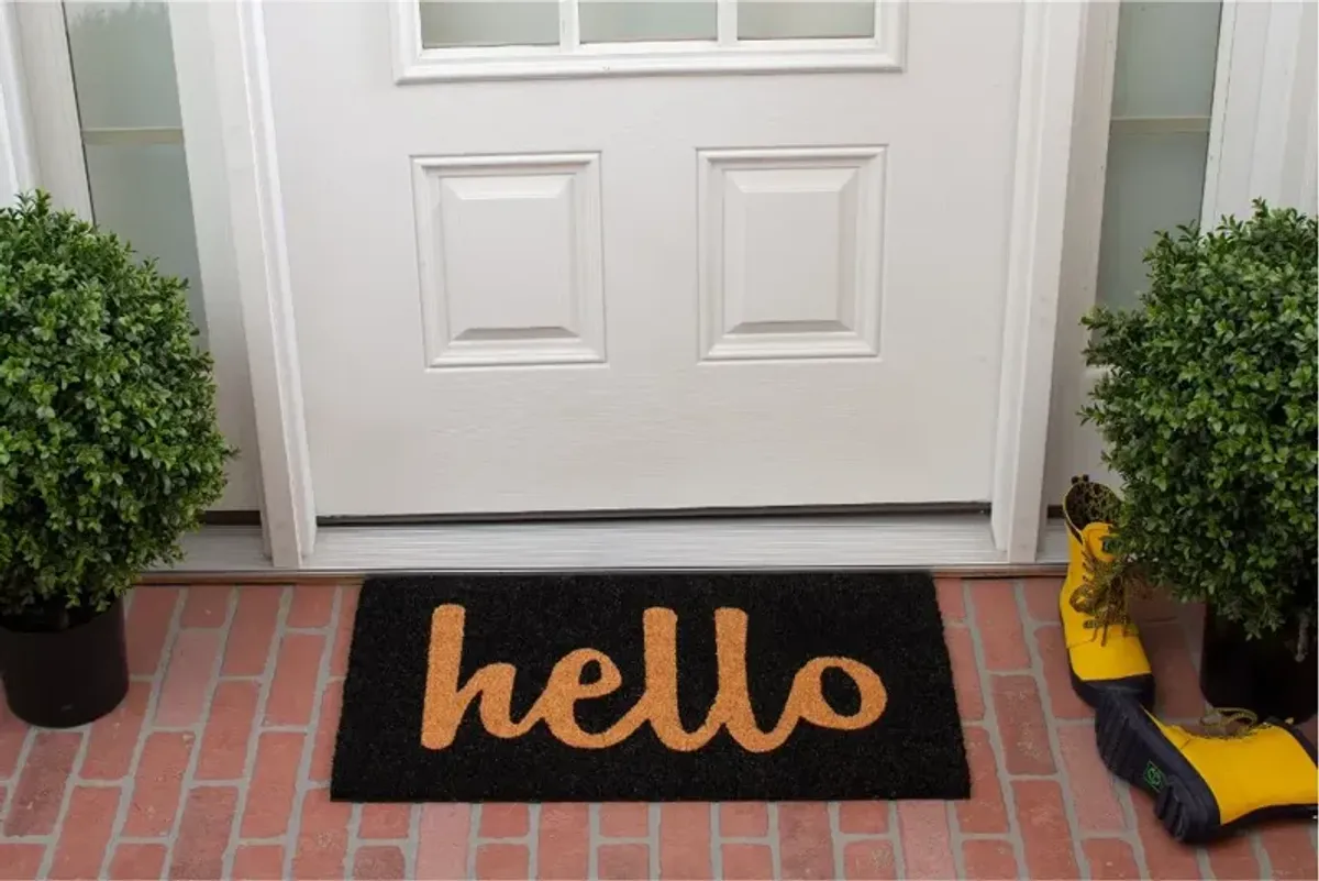 Hello Color Block Doormat