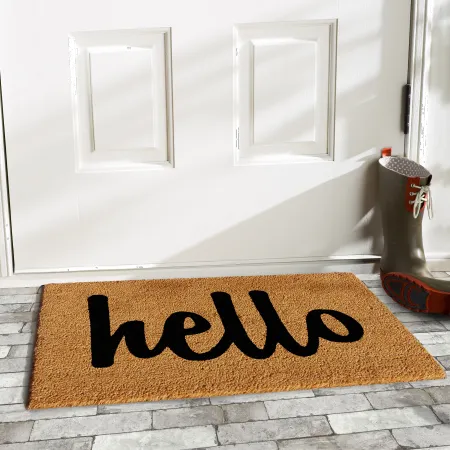 Hello Color Block Doormat