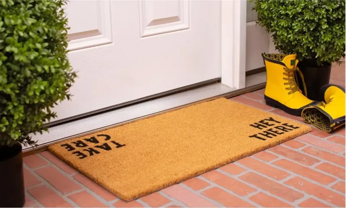 Hey There, Take Care Doormat