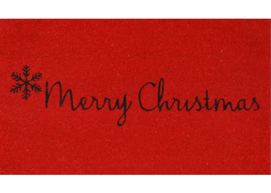 Red Merry Christmas Doormat