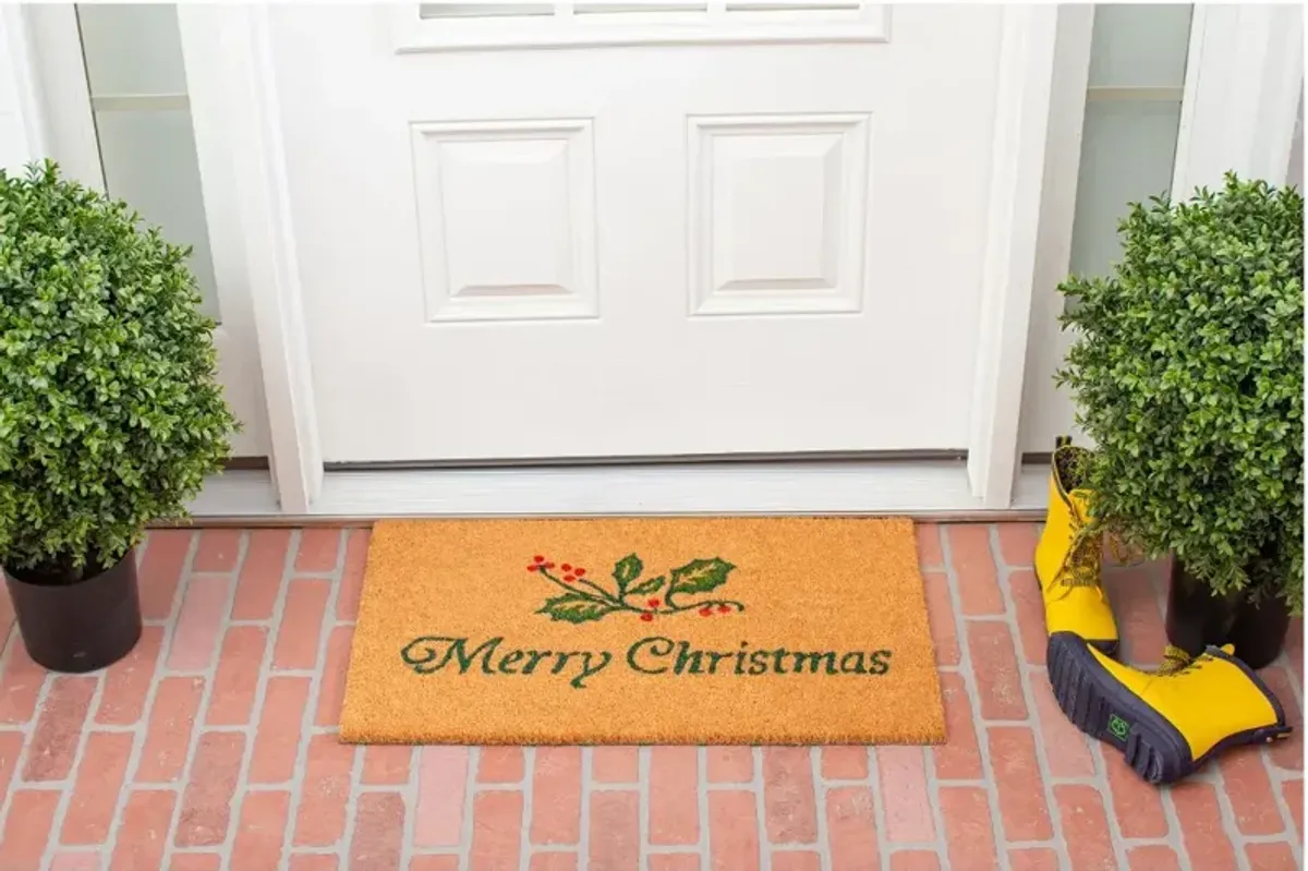 Christmas Holly Doormat