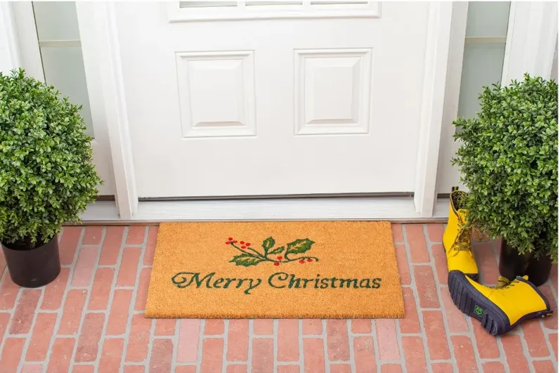 Christmas Holly Doormat