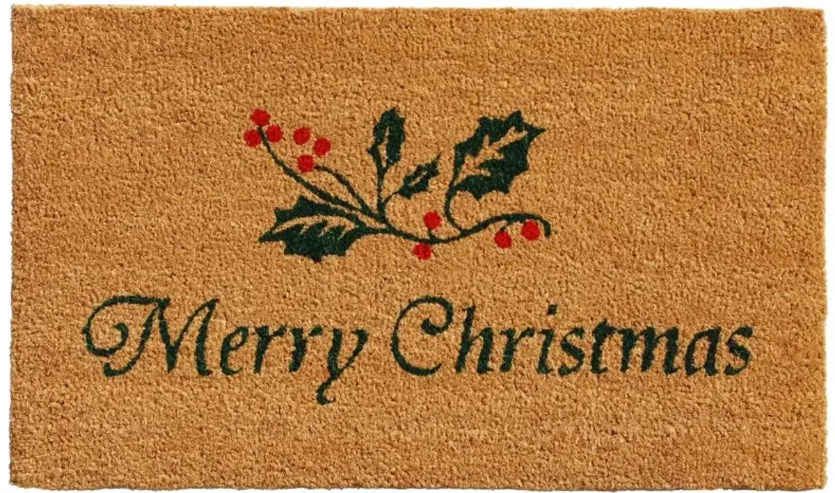 Christmas Holly Doormat