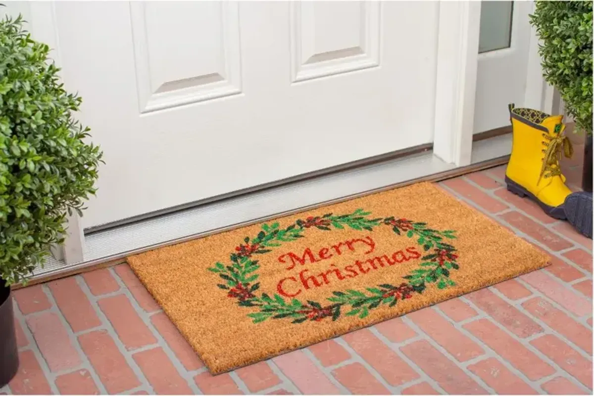 Christmas Wreath Doormat