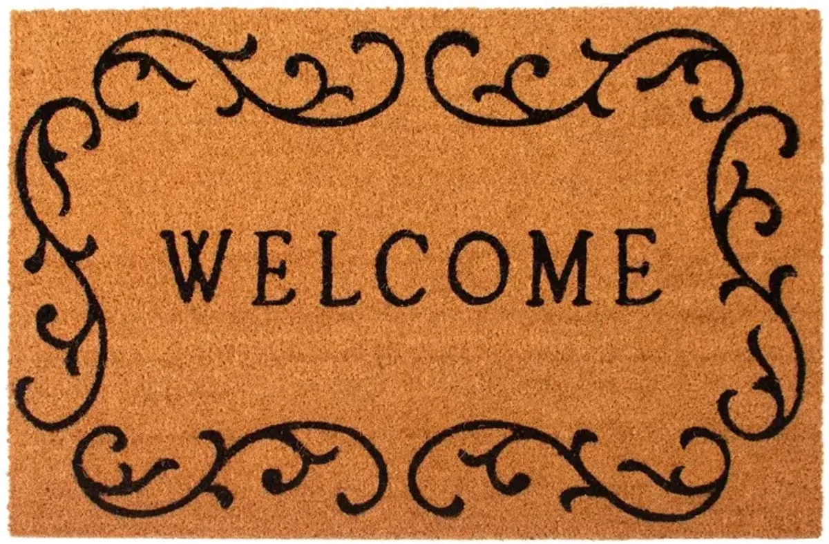 Welcome Curly Q Doormat