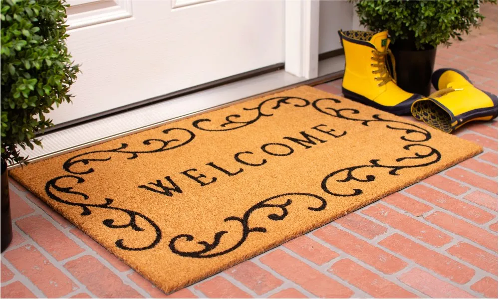 Welcome Curly Q Doormat