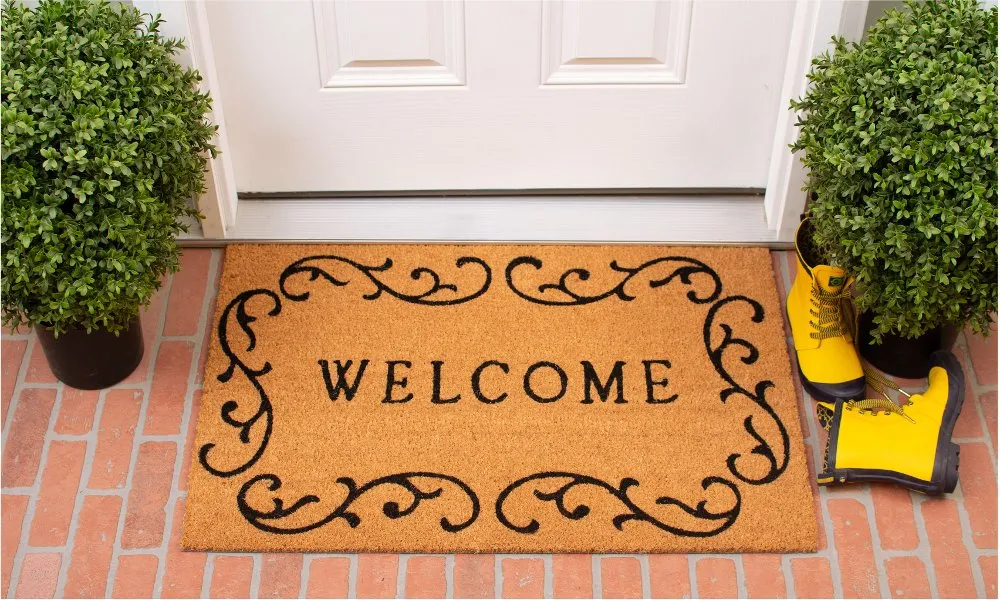 Welcome Curly Q Doormat