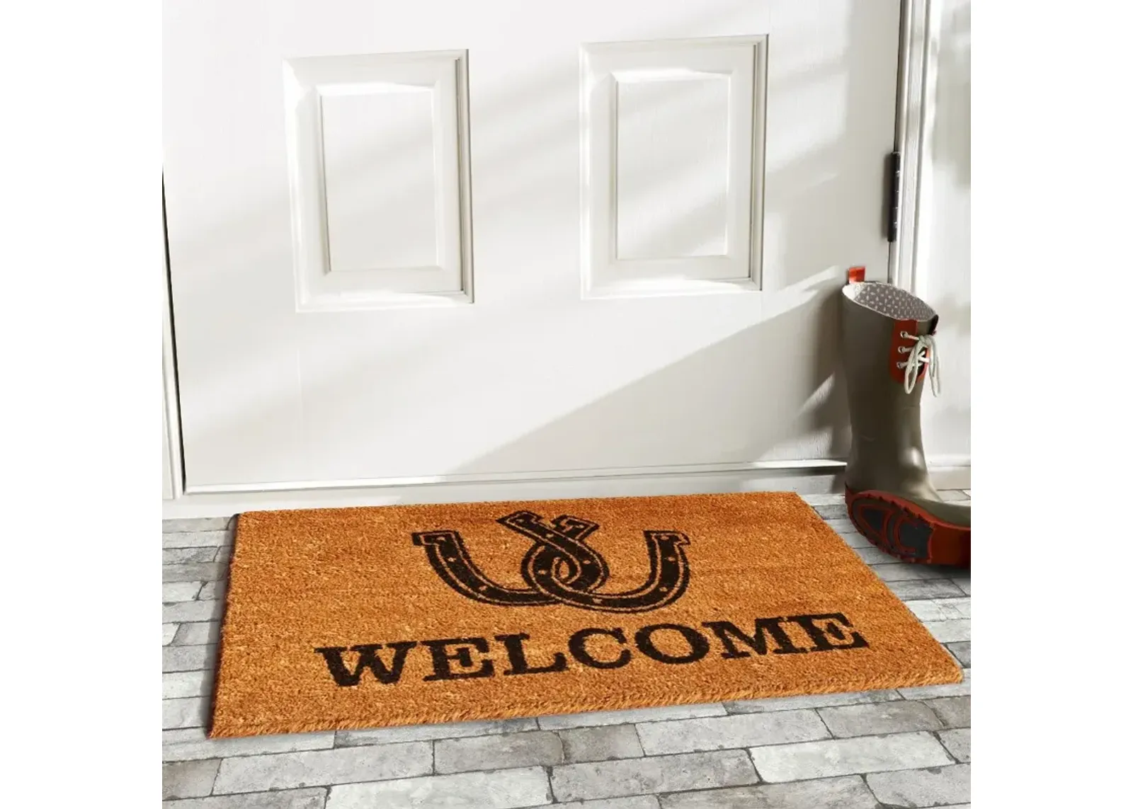 Horseshoe Welcome Doormat