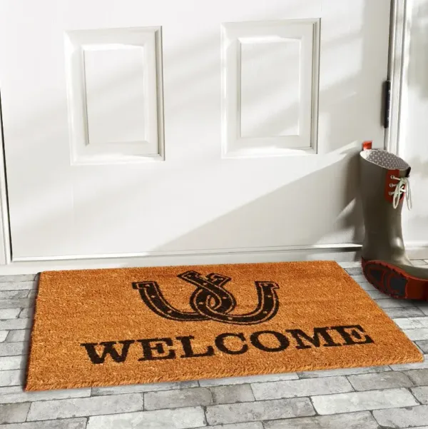 Horseshoe Welcome Doormat