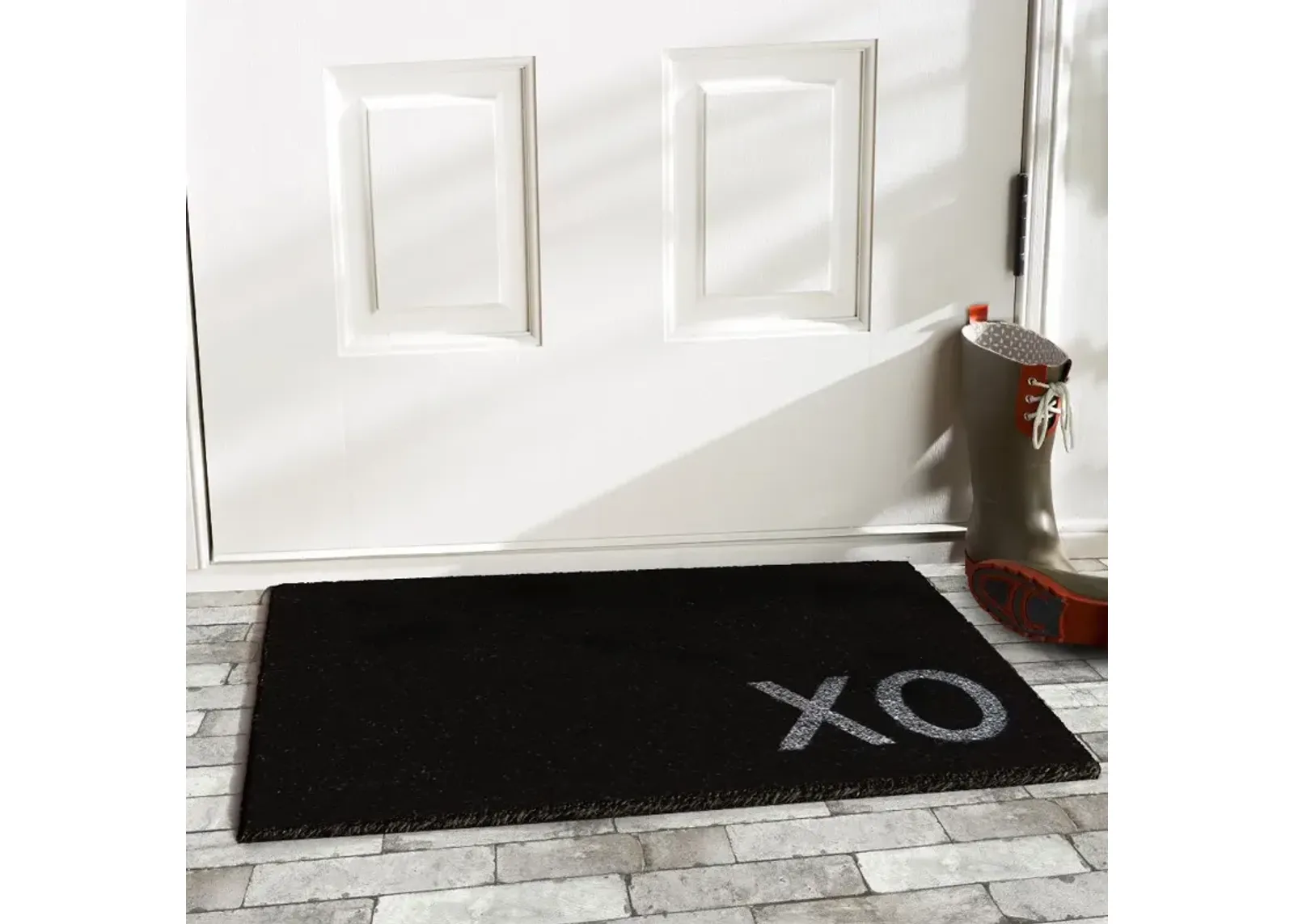 Black XO Doormat