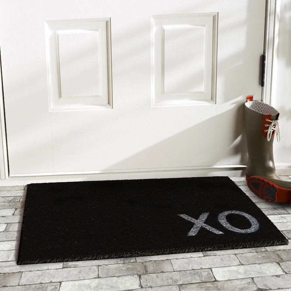 Black XO Doormat