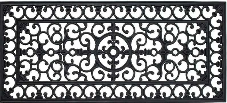 Fleur De Lis Rubber Doormat