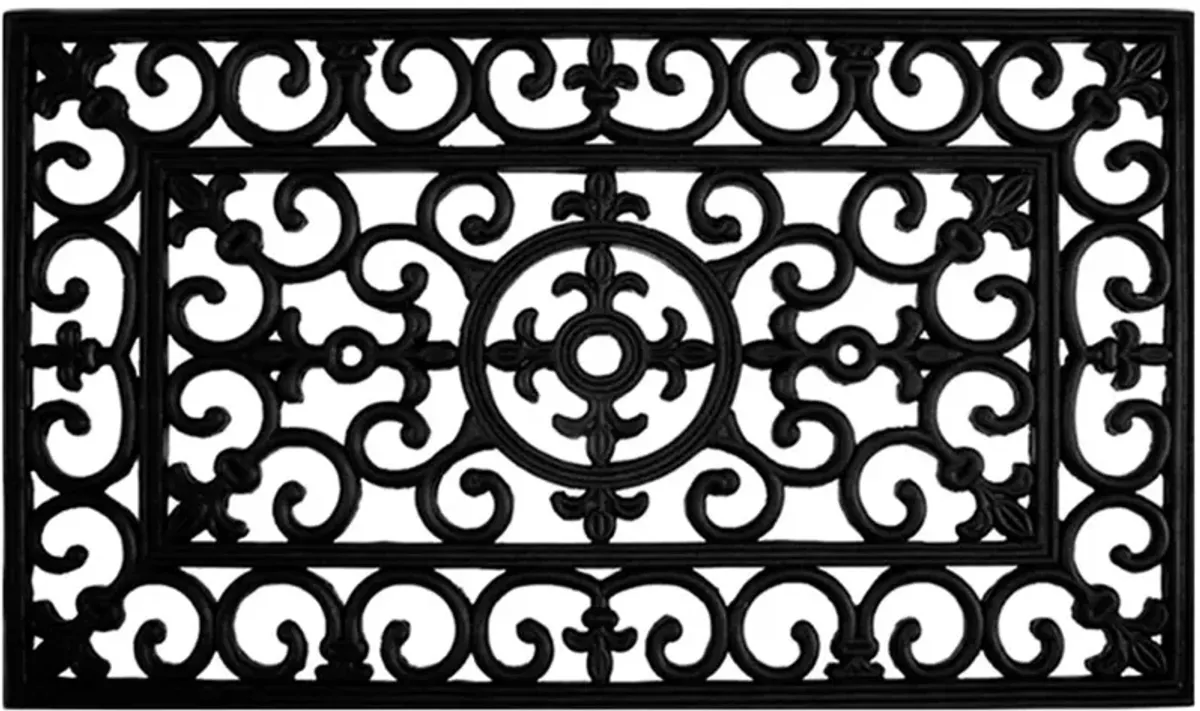 Fleur De Lis Rubber Doormat