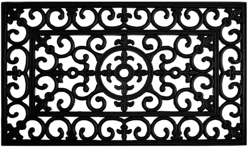 Fleur De Lis Rubber Doormat