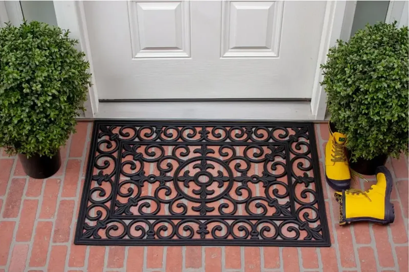 Fleur De Lis Rubber Doormat