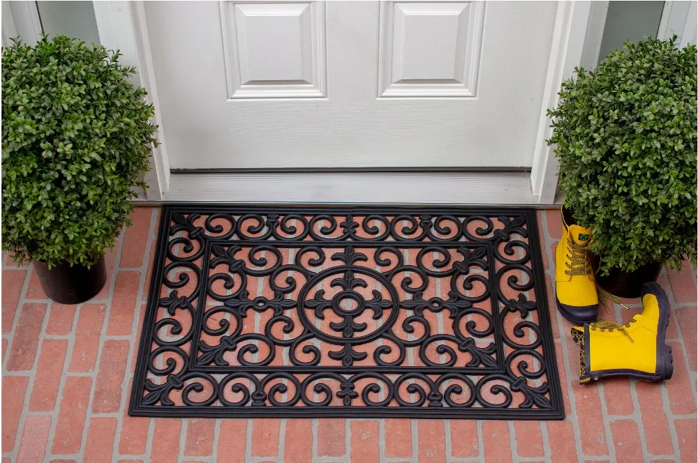 Fleur De Lis Rubber Doormat