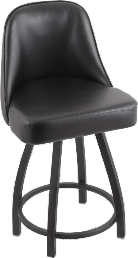 Grizzly Pewter Upholstered Swivel Counter Height Stool