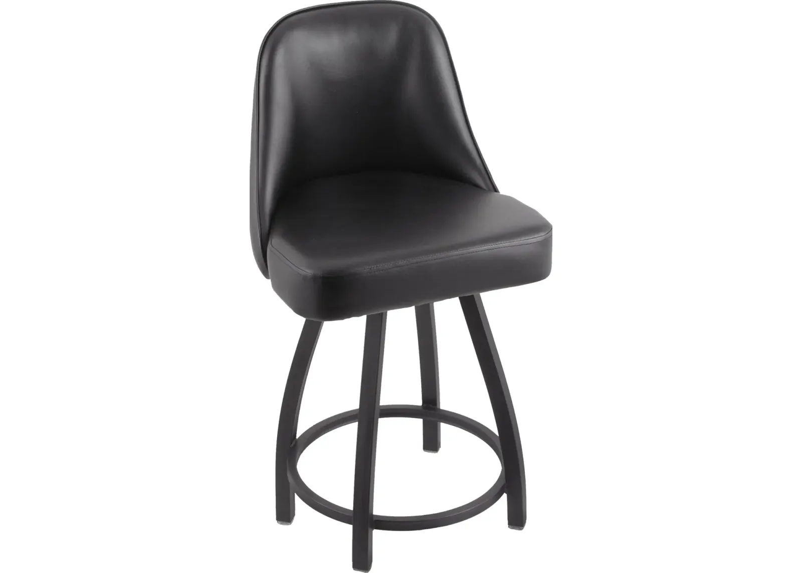 Grizzly Pewter Upholstered Swivel Counter Height Stool