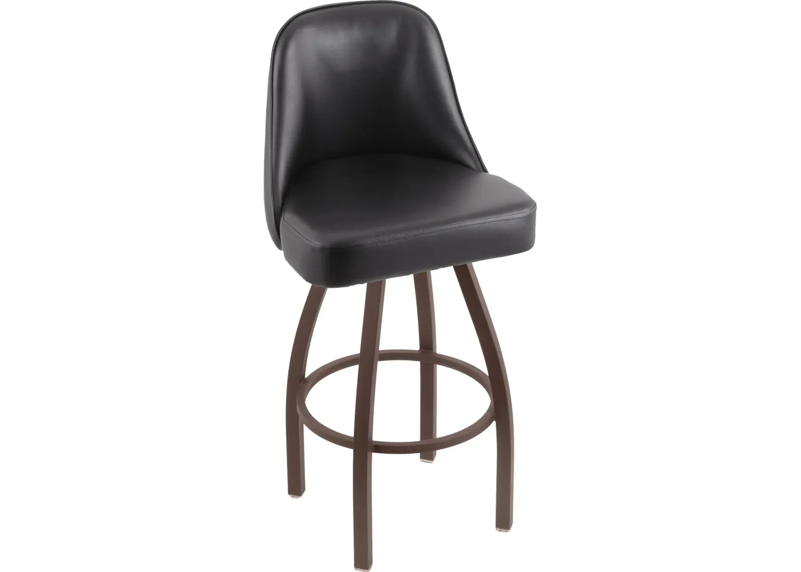 Grizzly Bronze Metal Upholstered Swivel Bar Stool