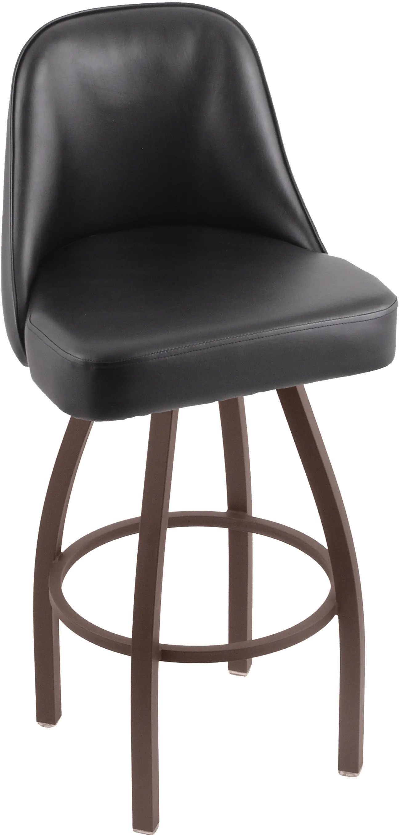 Grizzly Bronze Metal Upholstered Swivel Bar Stool
