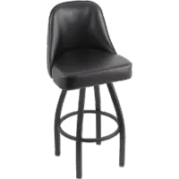 Grizzly Pewter Upholstered Swivel Bar Stool