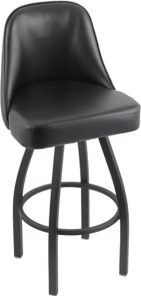 Grizzly Pewter Upholstered Swivel Bar Stool