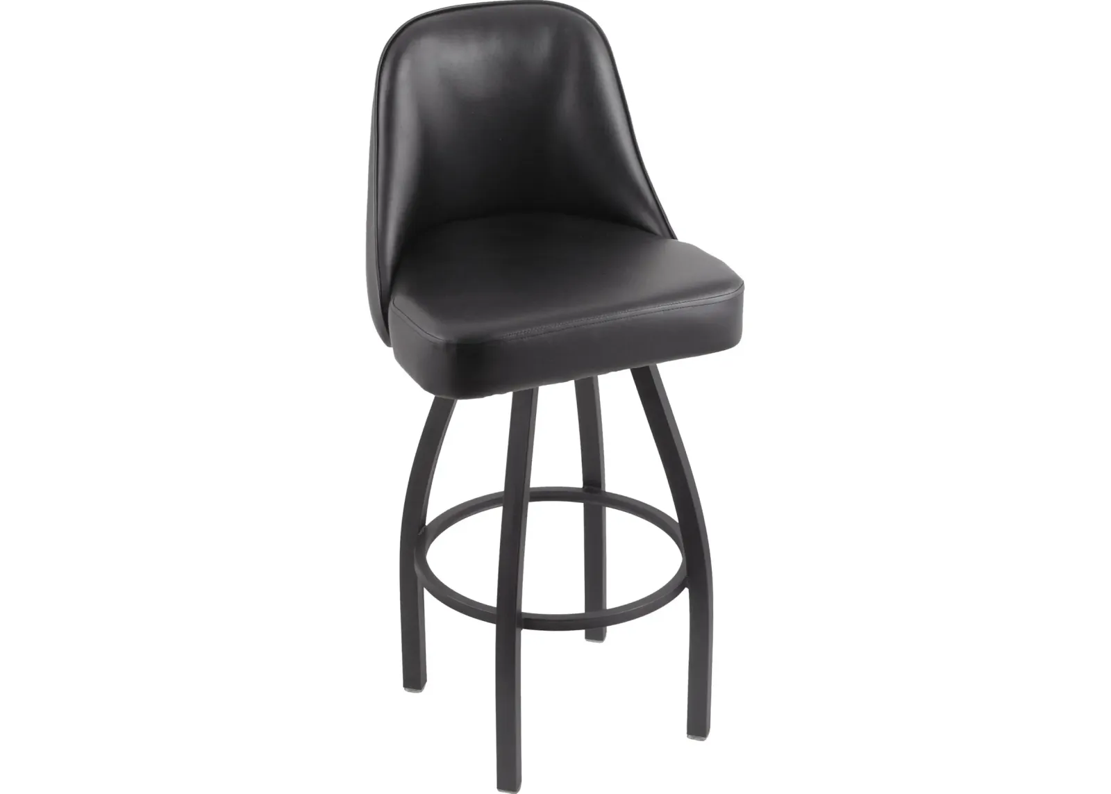 Grizzly Pewter Upholstered Swivel Bar Stool