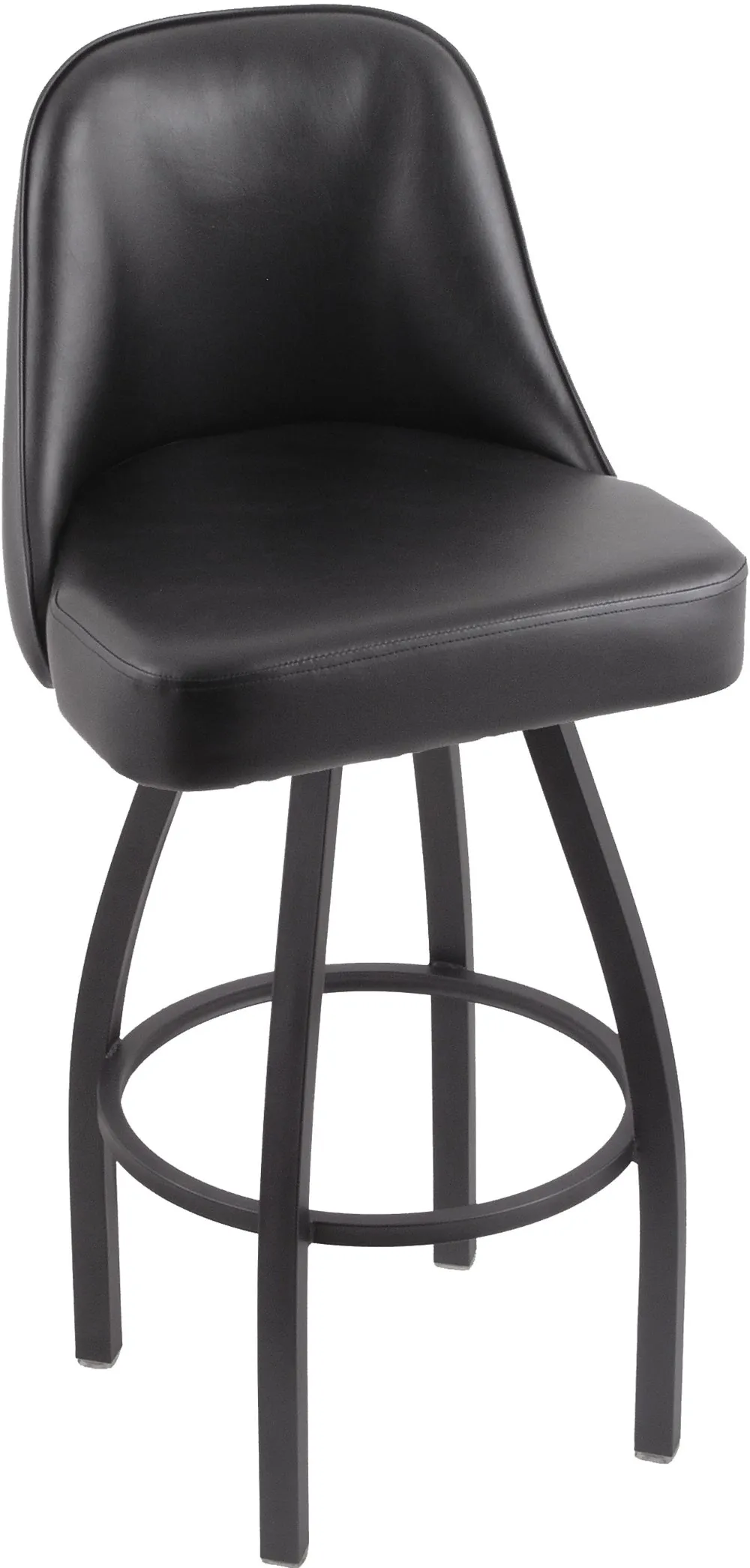 Grizzly Pewter Upholstered Swivel Bar Stool