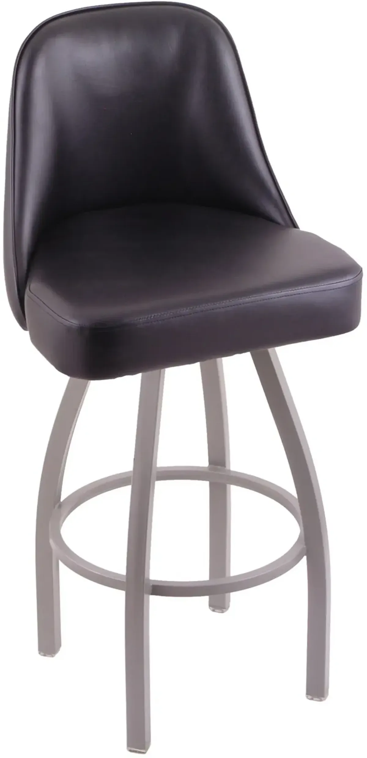 Grizzly Black Upholstered Swivel Extra Tall Bar Stool