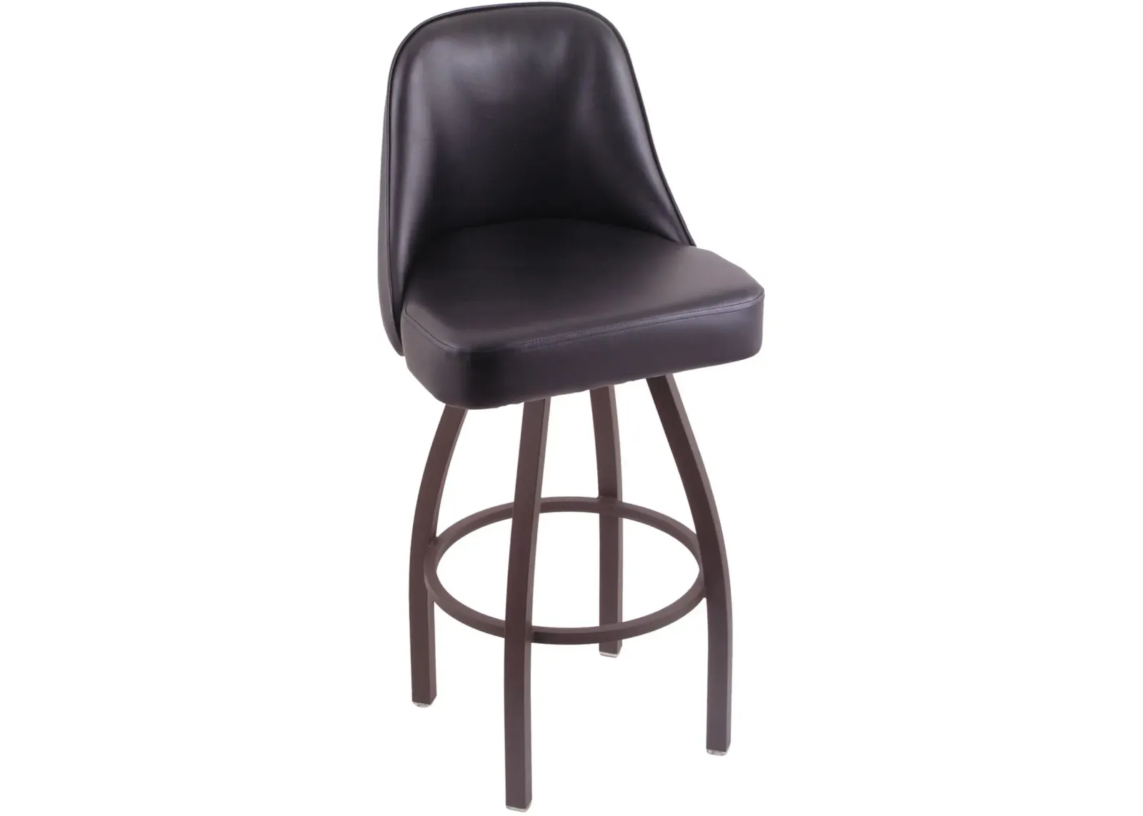 Grizzly Bronze Metal Upholstered Swivel Extra Tall Bar Stool