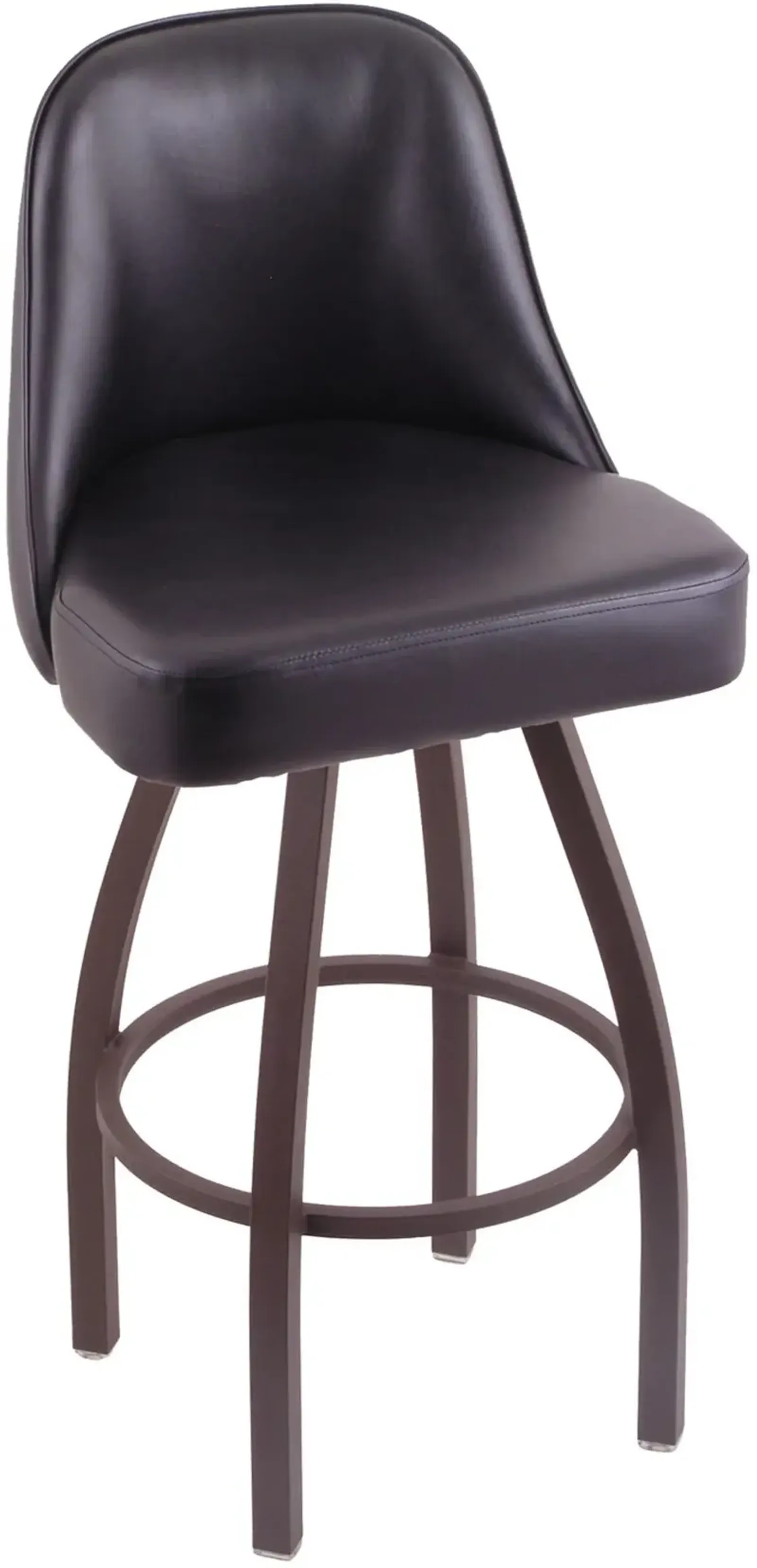 Grizzly Bronze Metal Upholstered Swivel Extra Tall Bar Stool