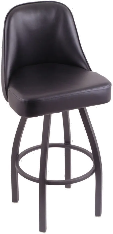 Grizzly Pewter Upholstered Swivel Extra Tall Bar Stool