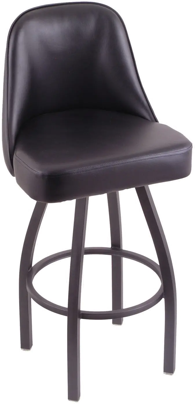 Grizzly Pewter Upholstered Swivel Extra Tall Bar Stool