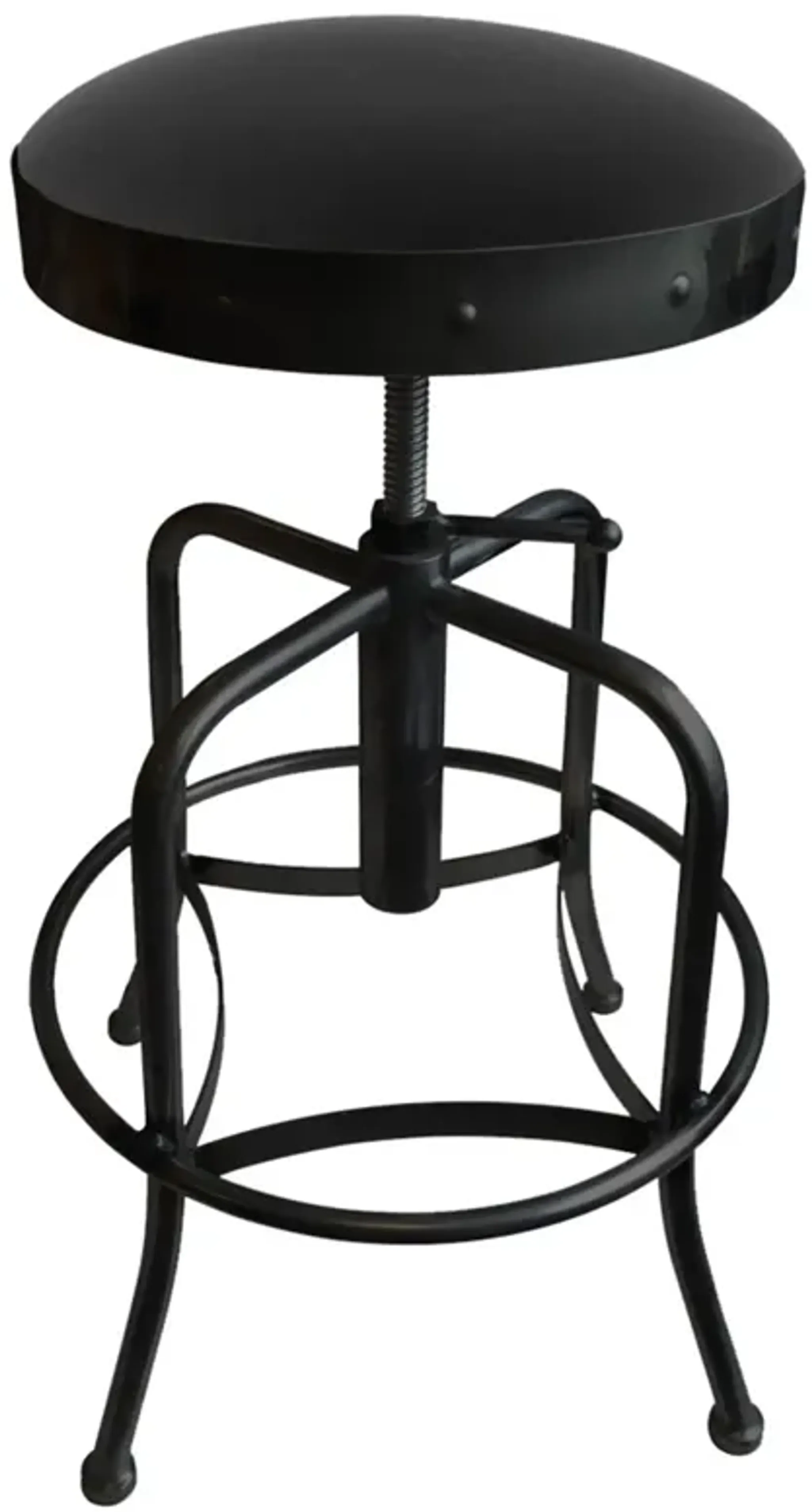 Steel Black Adjustable Height Stool | Furniture.com