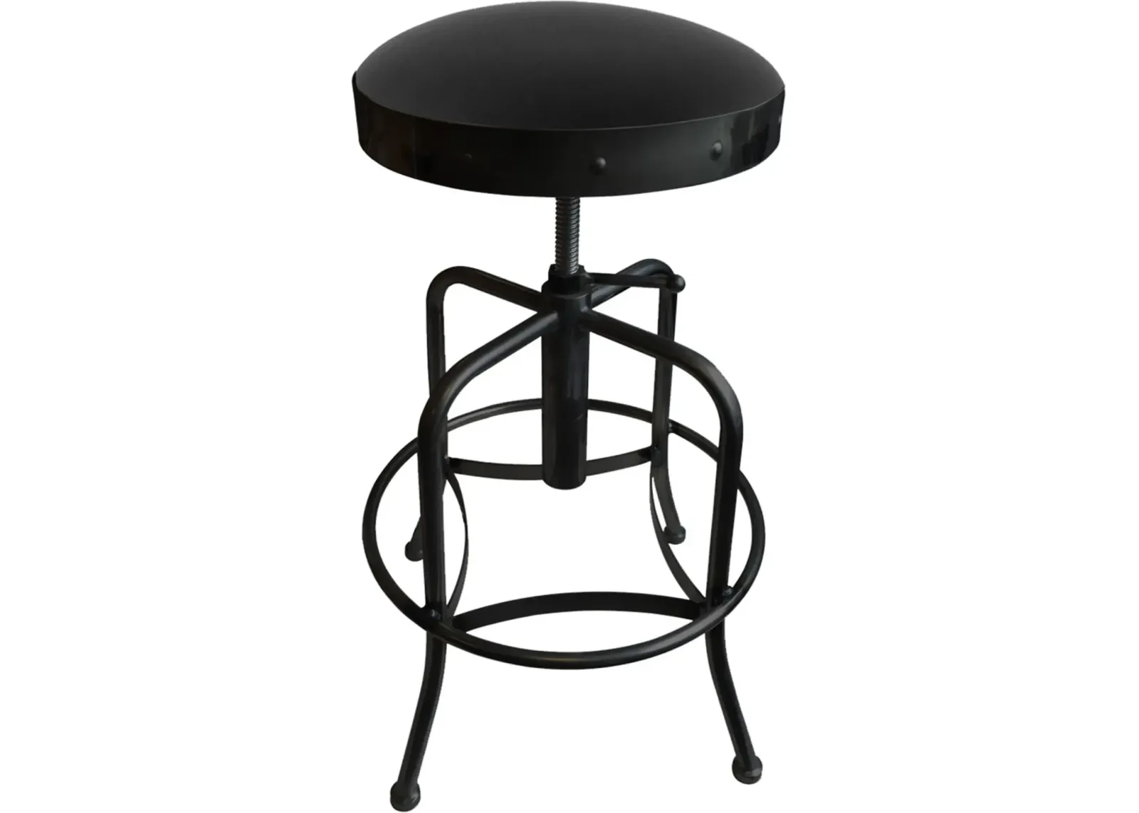 Steel Black Adjustable Height Stool