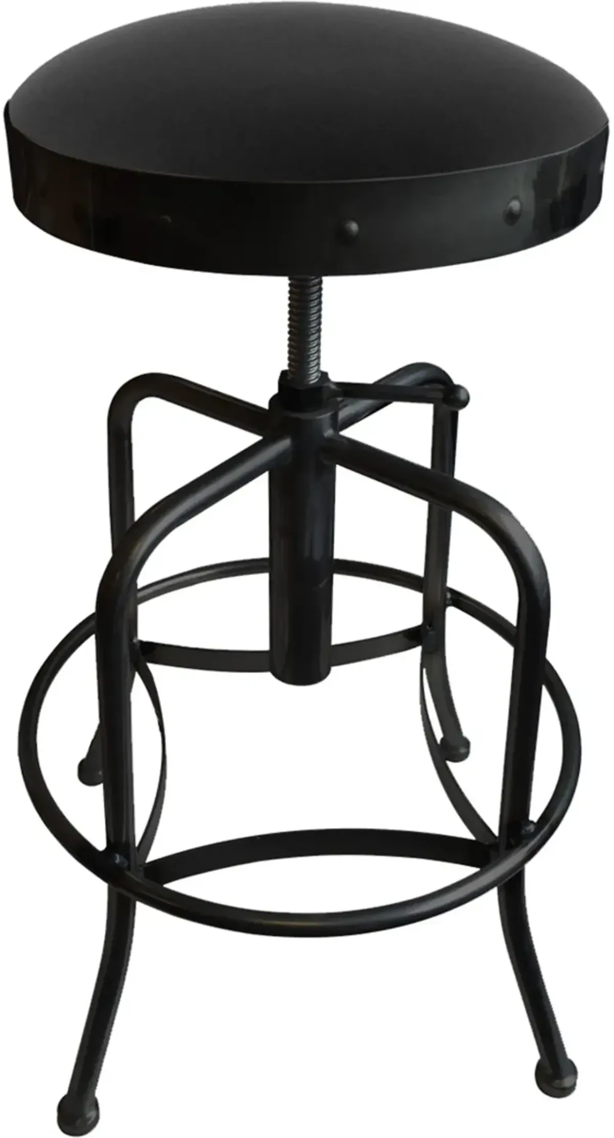 Steel Black Adjustable Height Stool