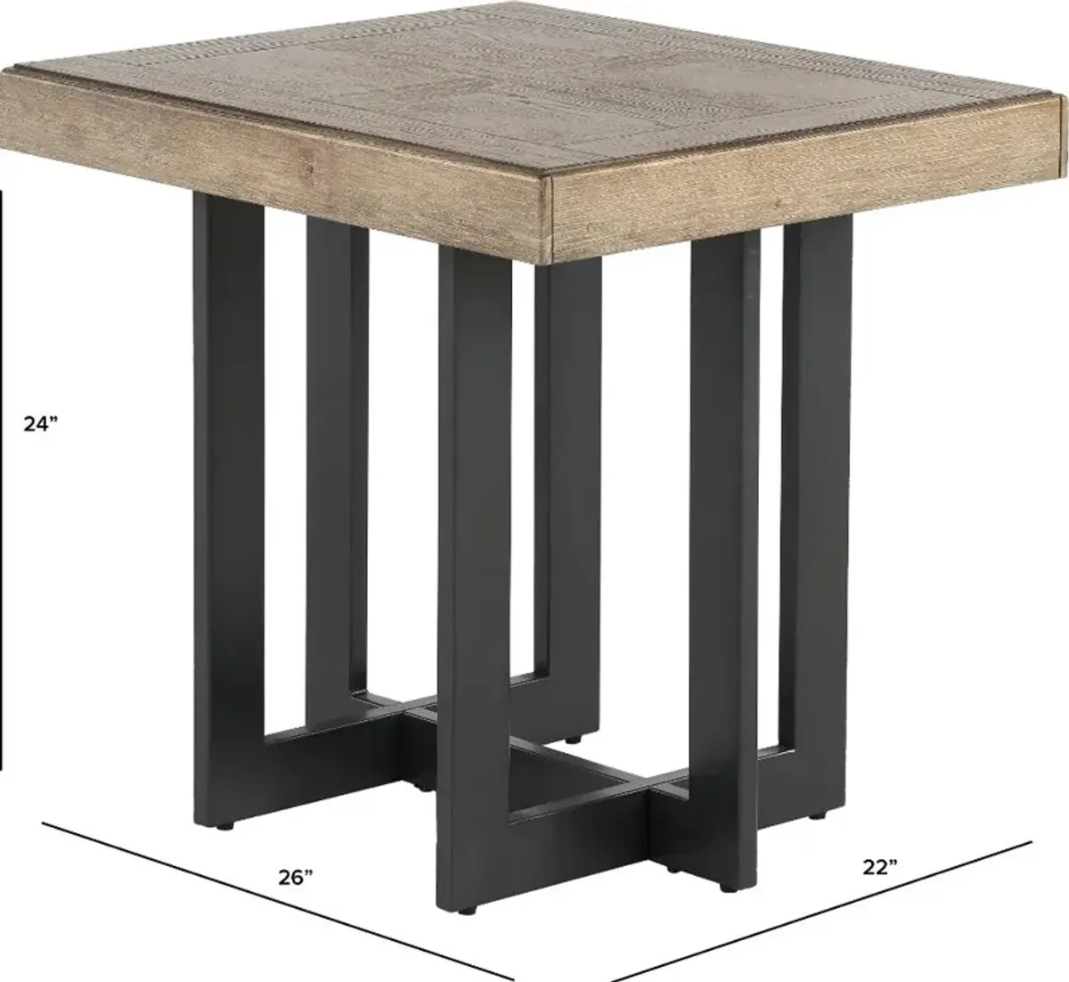 Eden Dune and Black End Table