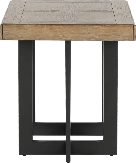 Eden Dune and Black End Table